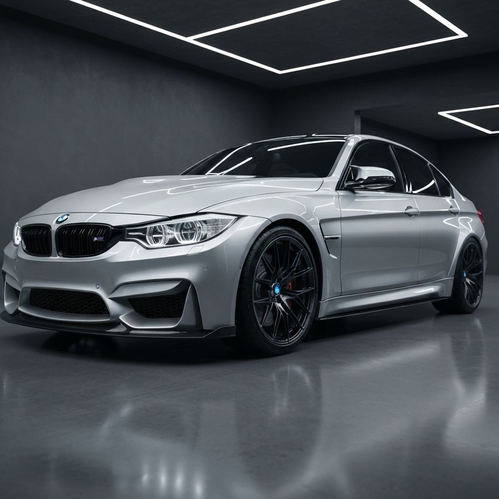 BMW M3 with perfect mirror finish paint